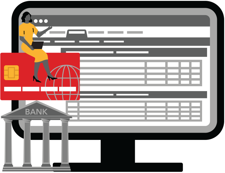 bank monitor graphic